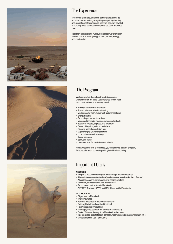 Magical Desert Retreat- Marocco 2